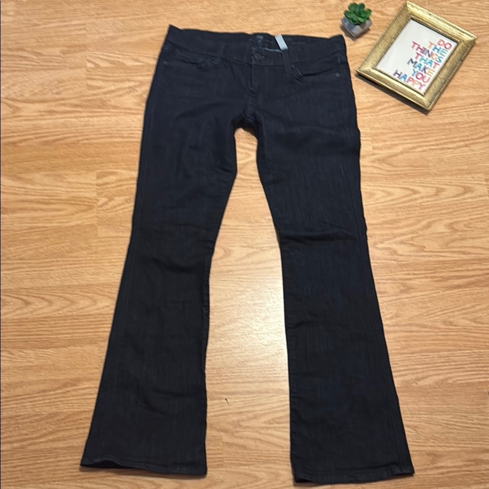 7 For All Mankind Women's Dark Blue “Lexie”  Flared Jeans
